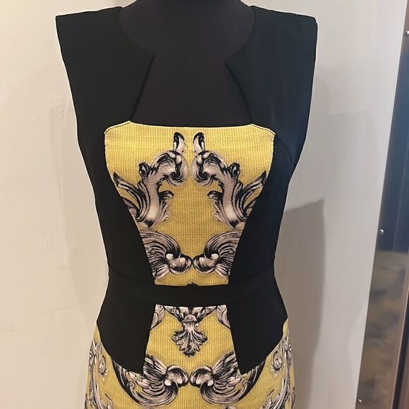 BCBG Dress size 6 yellow and black - Picture 4 of 5